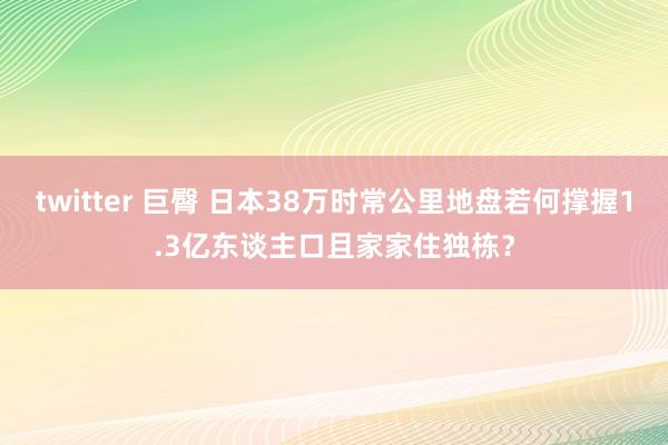 twitter 巨臀 日本38万时常公里地盘若何撑握1.3亿东谈主口且家家住独栋？